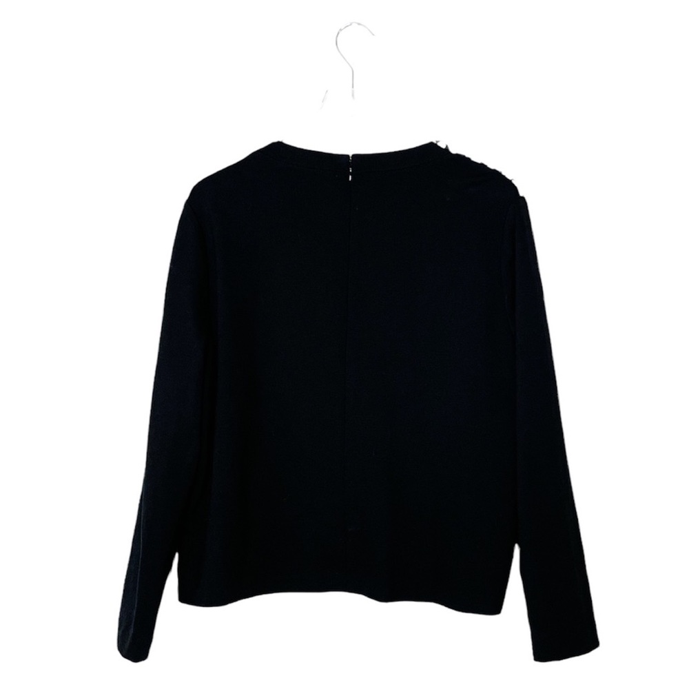 Kate Spade Leopard Jacquard Top in Cream & Black - Picture 3 of 6